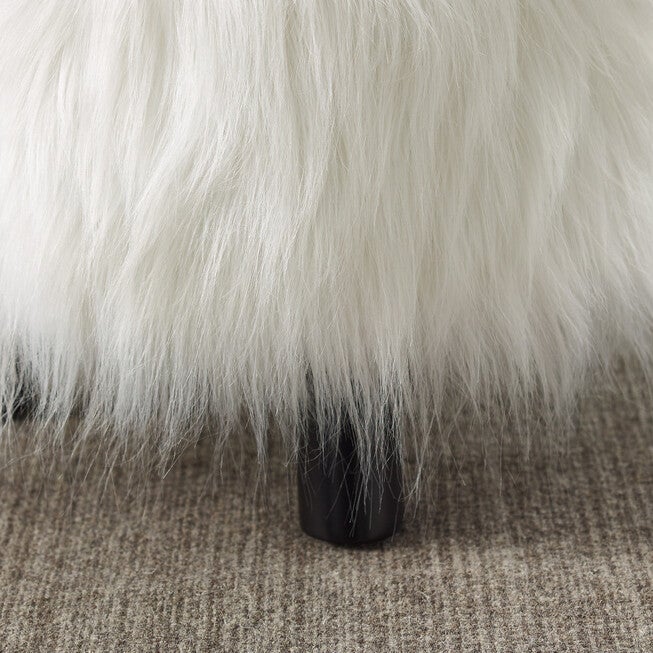 Faux Fur Foot Stool, , alternate image number null