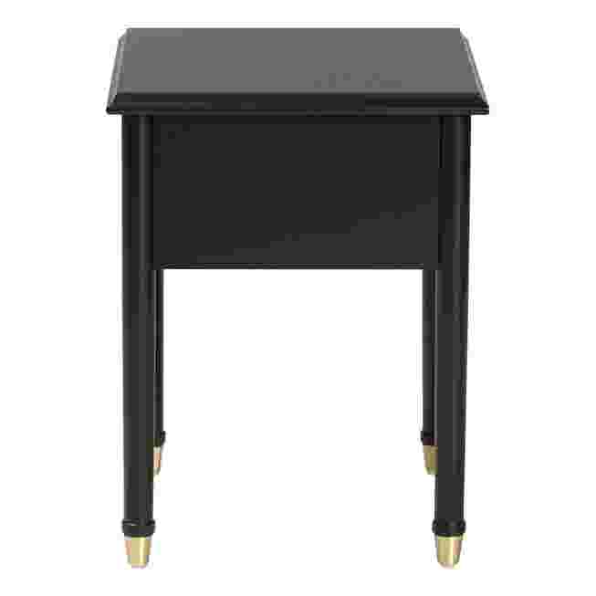 Front view of nightstand with drawer visible