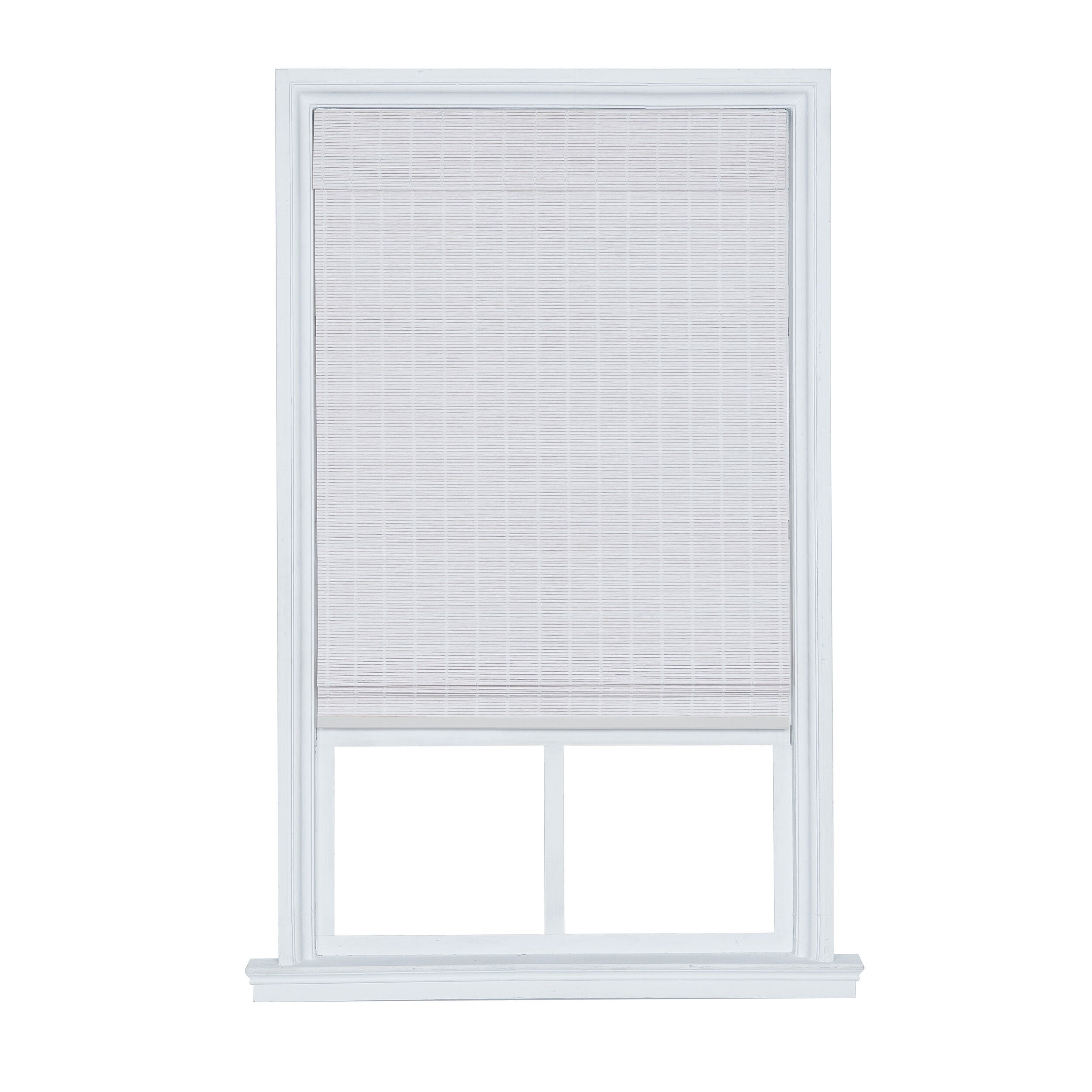 Cut-to-Width Bayport Bamboo Roman Shade White Wash, WHITE WASH, alternate image number 3