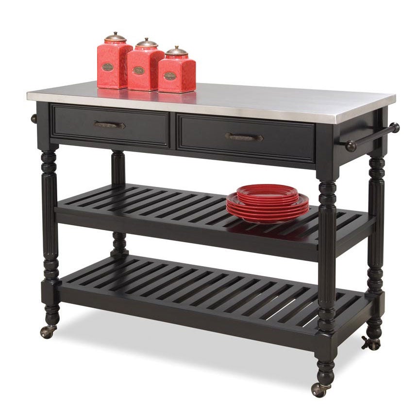 The Savannah Kitchen Cart, BLACK, hi-res image number 0