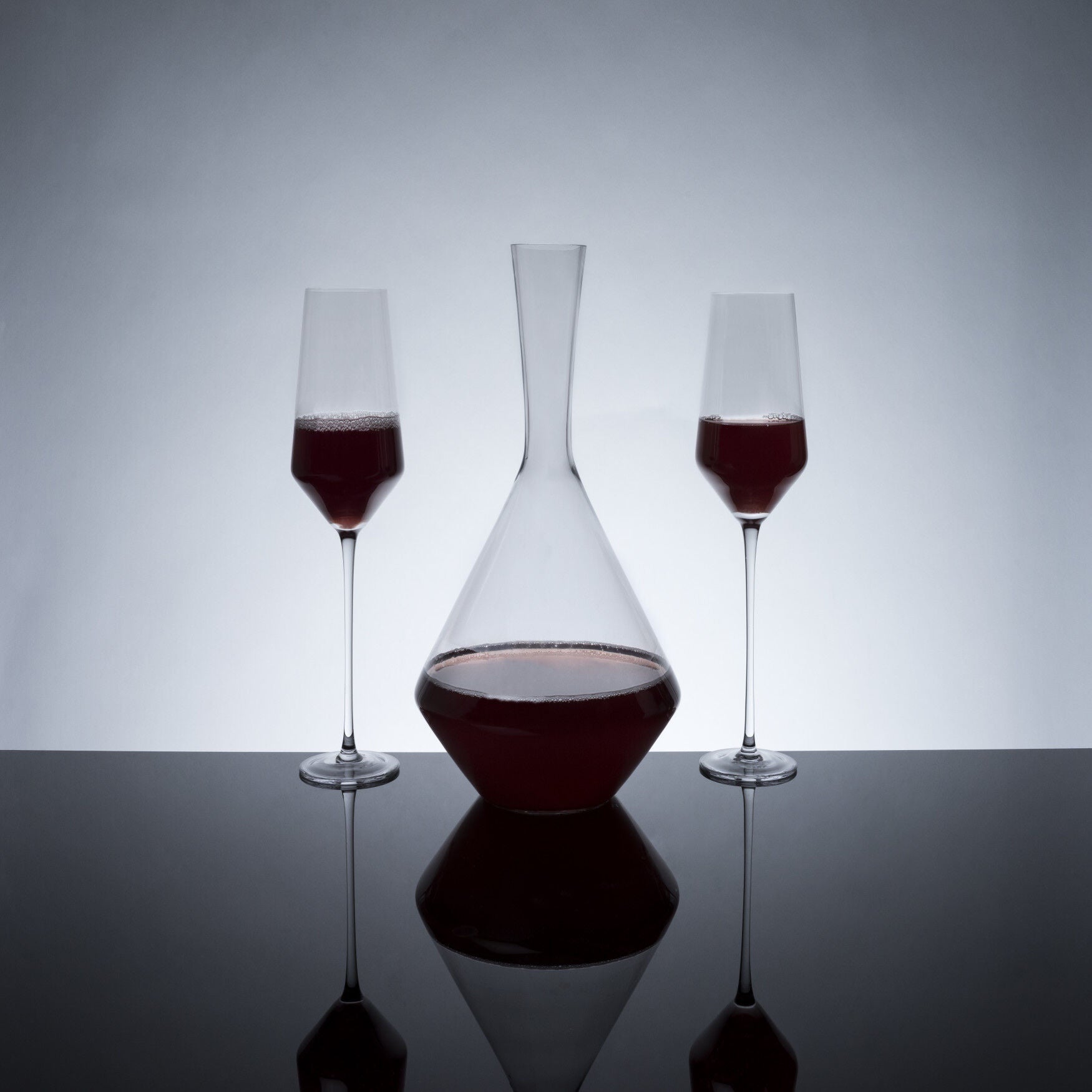 Angled Crystal Bordeaux Glasses, , alternate image number 2