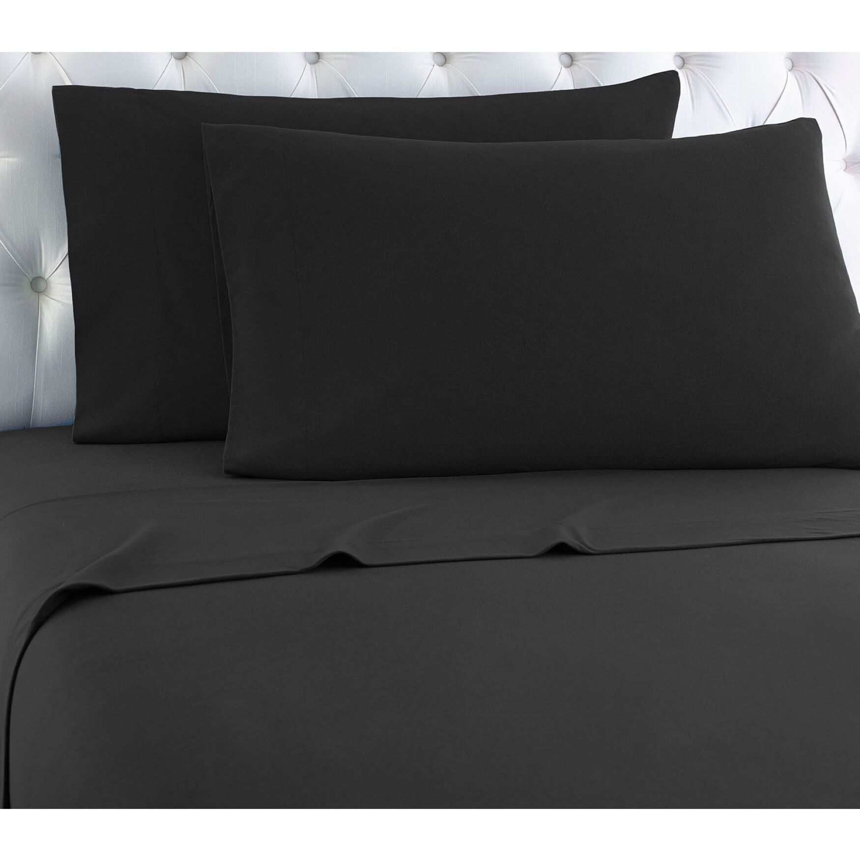 Micro Flannel® Solid Charcoal Flannel Sheet Set, CHARCOAL, hi-res image number 0