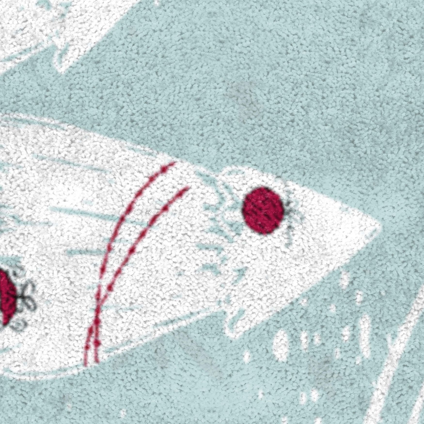 Merry Forest Light Blue Kitchen Rug, , alternate image number 3