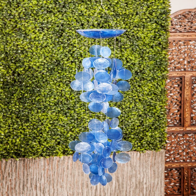 Blue Capiz Coastal Windchime, , alternate image number 5