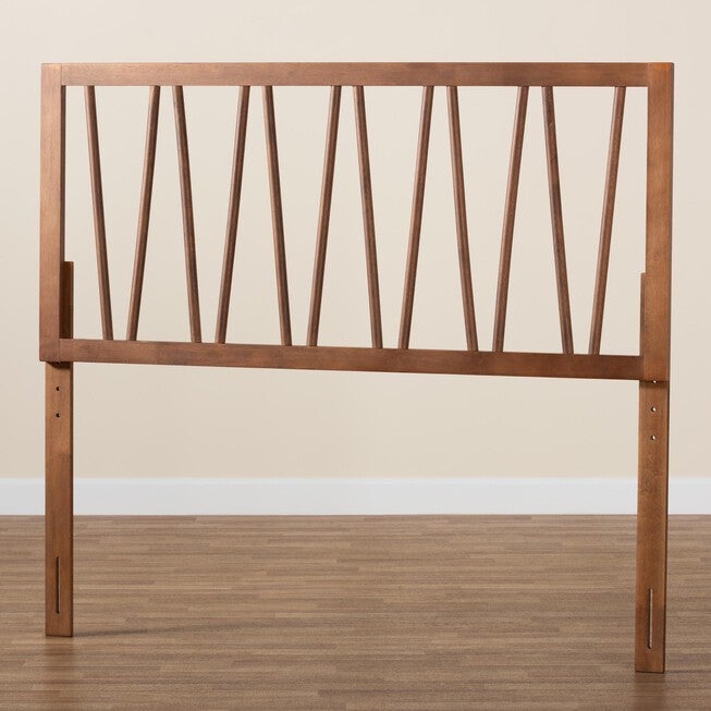 Rahela Mid-Century Modern Ash Walnut Finished Wood Queen Size Headboard, , alternate image number 5