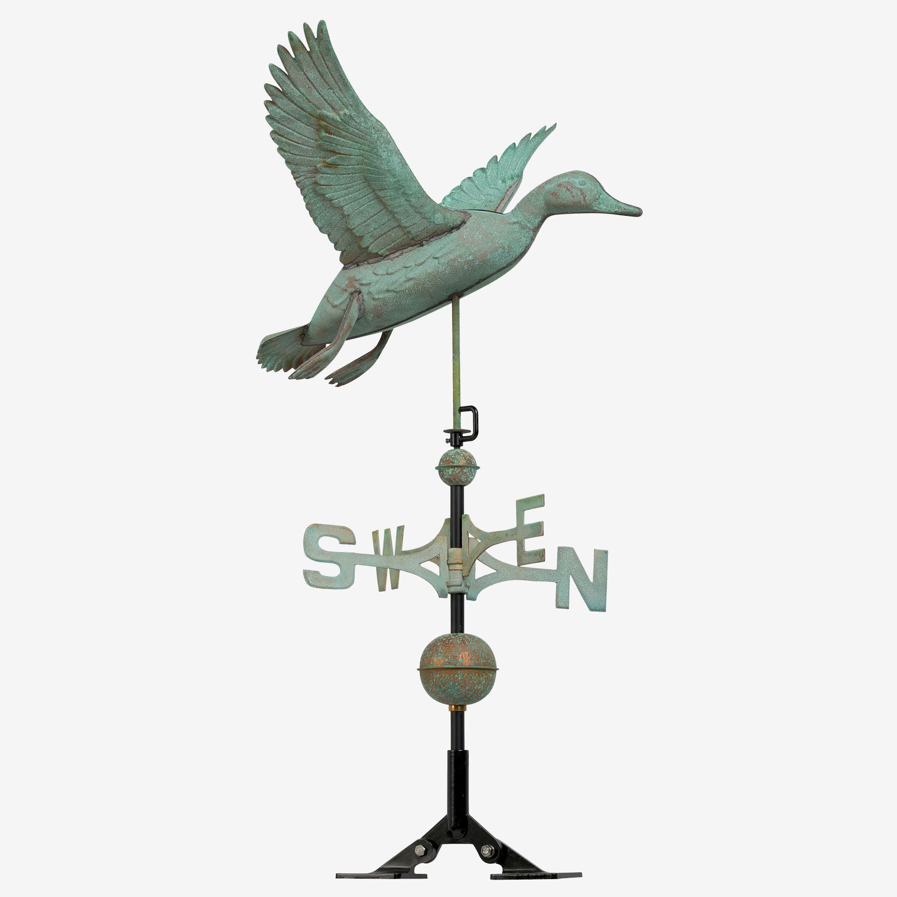 Copper Duck Weathervane , VERDIGRIS, hi-res image number 0