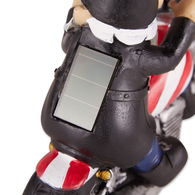 Biker Gnome Solar Statue, , alternate image number null
