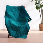 Riviera Velvet Teal Throw Blanket, TEAL, hi-res image number null