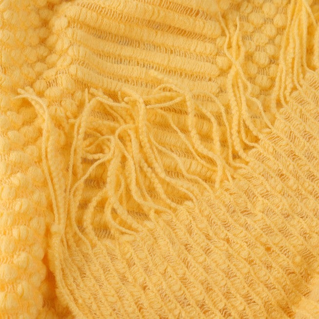 Battilo Home Solid Lightweight Knit Patterned Throws for Sofa Home Decorative Bed Blanket, 50 inches x 60 inches, , alternate image number null