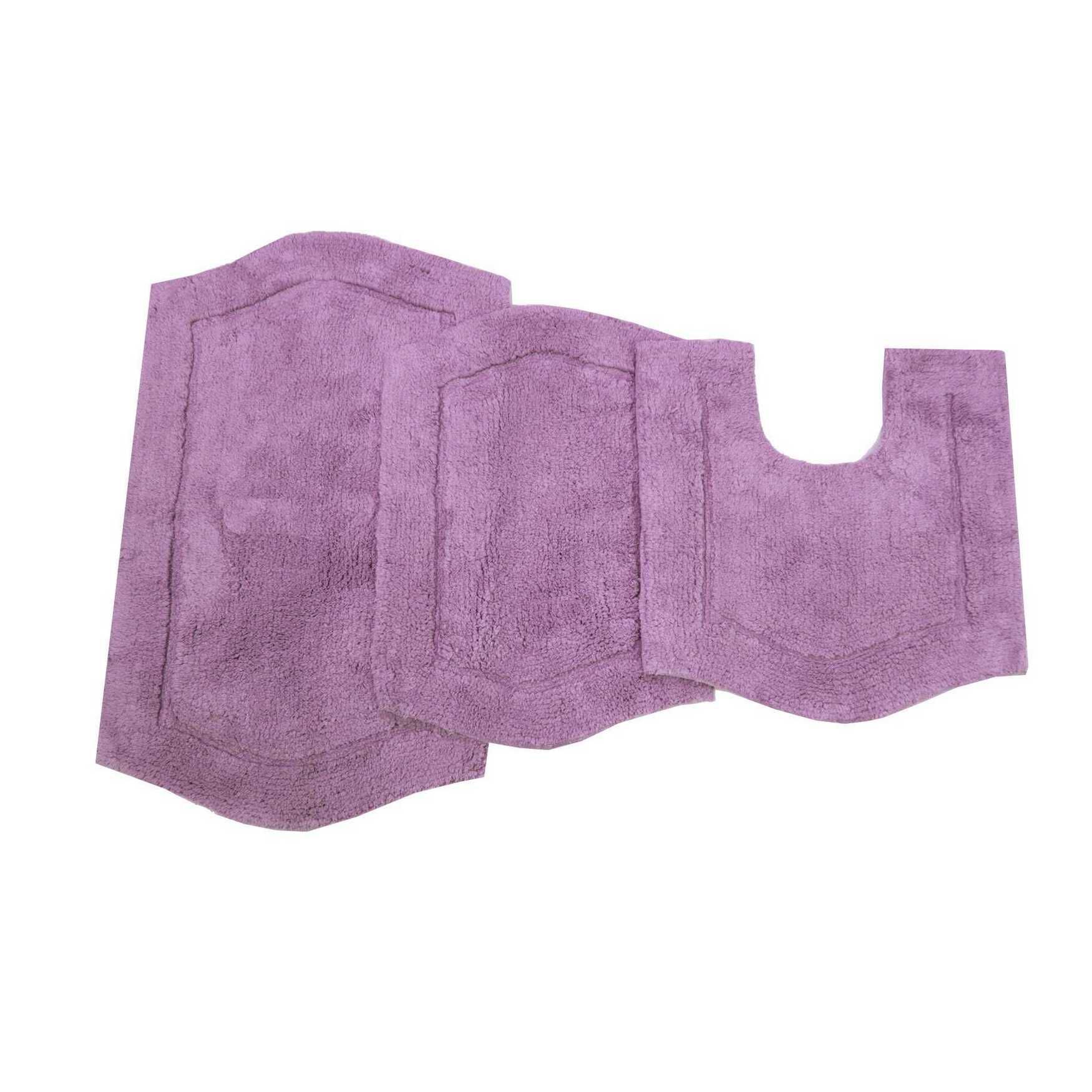 Waterford 3-Pc. Set Bath Rug Collection, PURPLE, hi-res image number 0