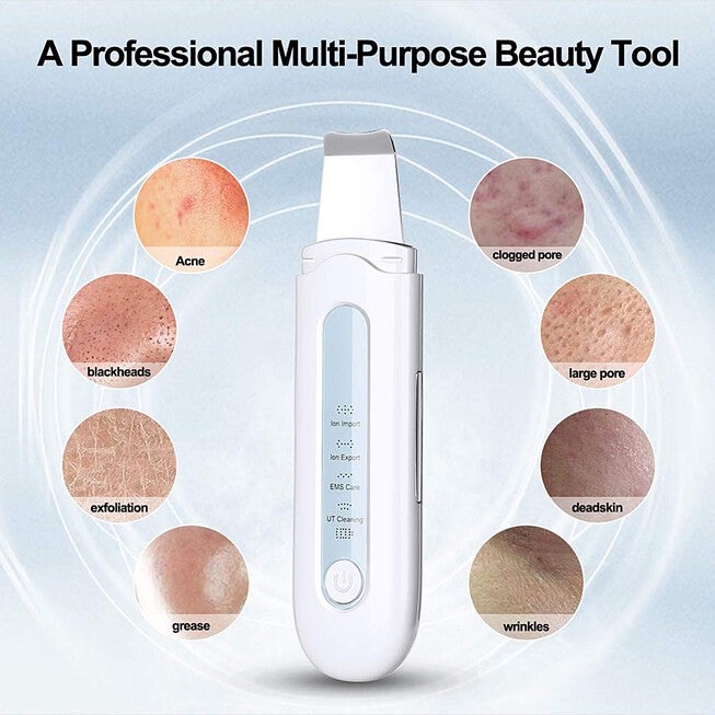Winjoy Ultrasonic Skin Scrubber Blackhead Remover 4-Mode Beauty Tools, , alternate image number null