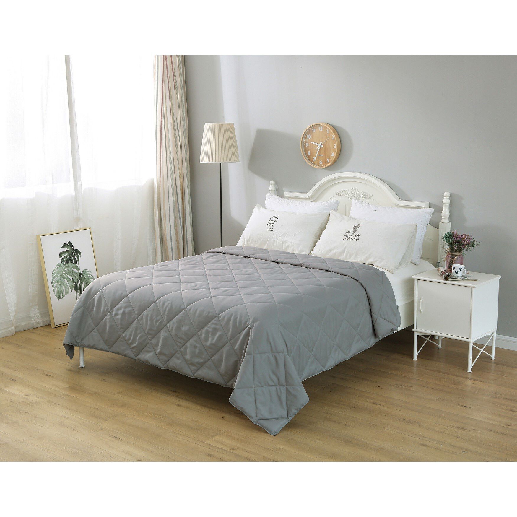 Nano Feather Blanket, Light Gray, GREY, hi-res image number 0