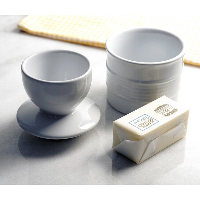 Stoneware Butter Pot - White, , on-hover image number null