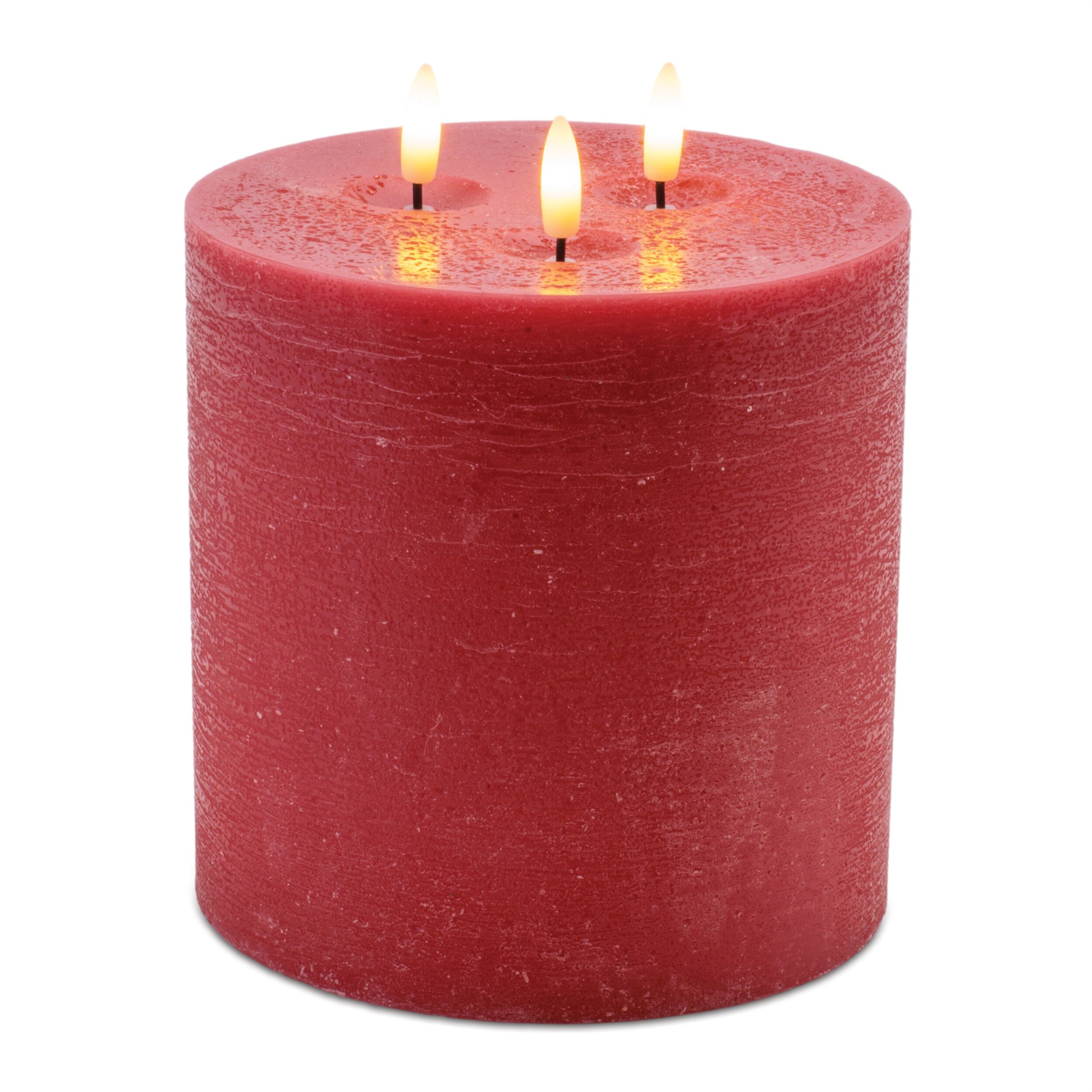 FIA Red Triple Wick Candle (Set of 2), RED, hi-res image number 0