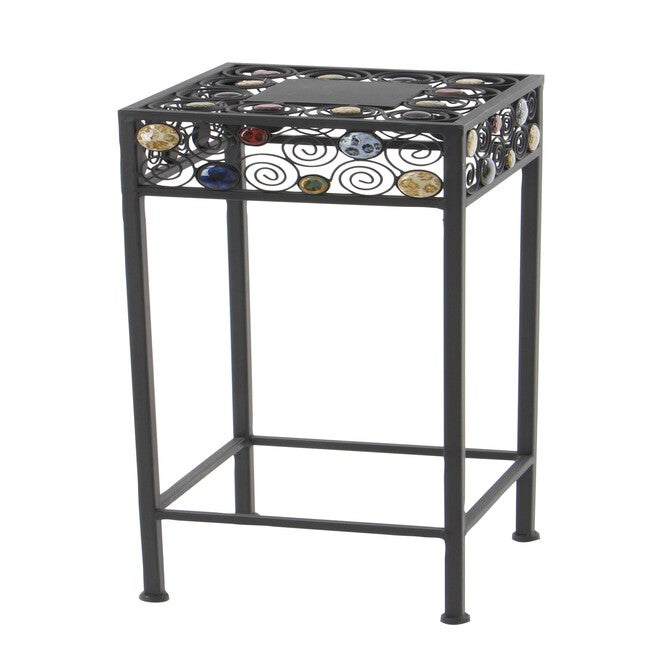 Set Of 3 Black Metal Traditional Plantstand, , alternate image number null