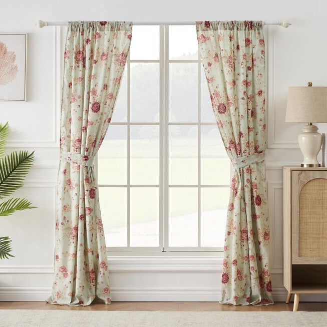 Antique Rose Curtain Panel Pair , , on-hover image number 1