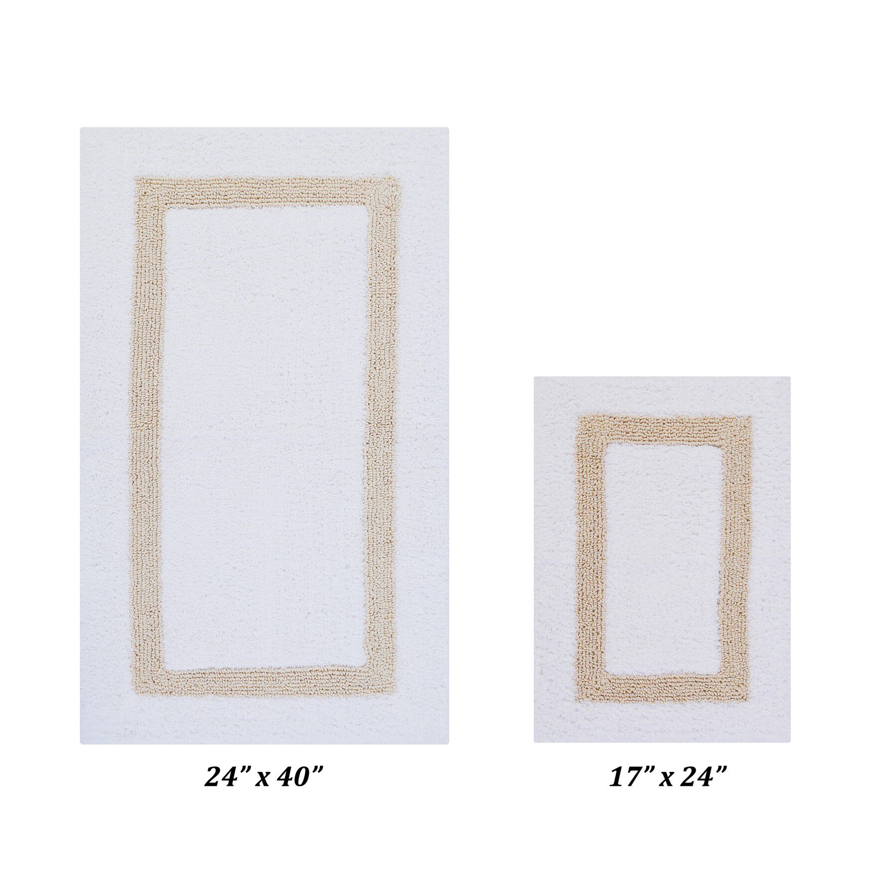 Hotel Collectionis Bath Mat Rug, 2 Piece Set (17 inches x 24 inches | 24 inches x 40 inches), WHITE SAND, hi-res image number 0