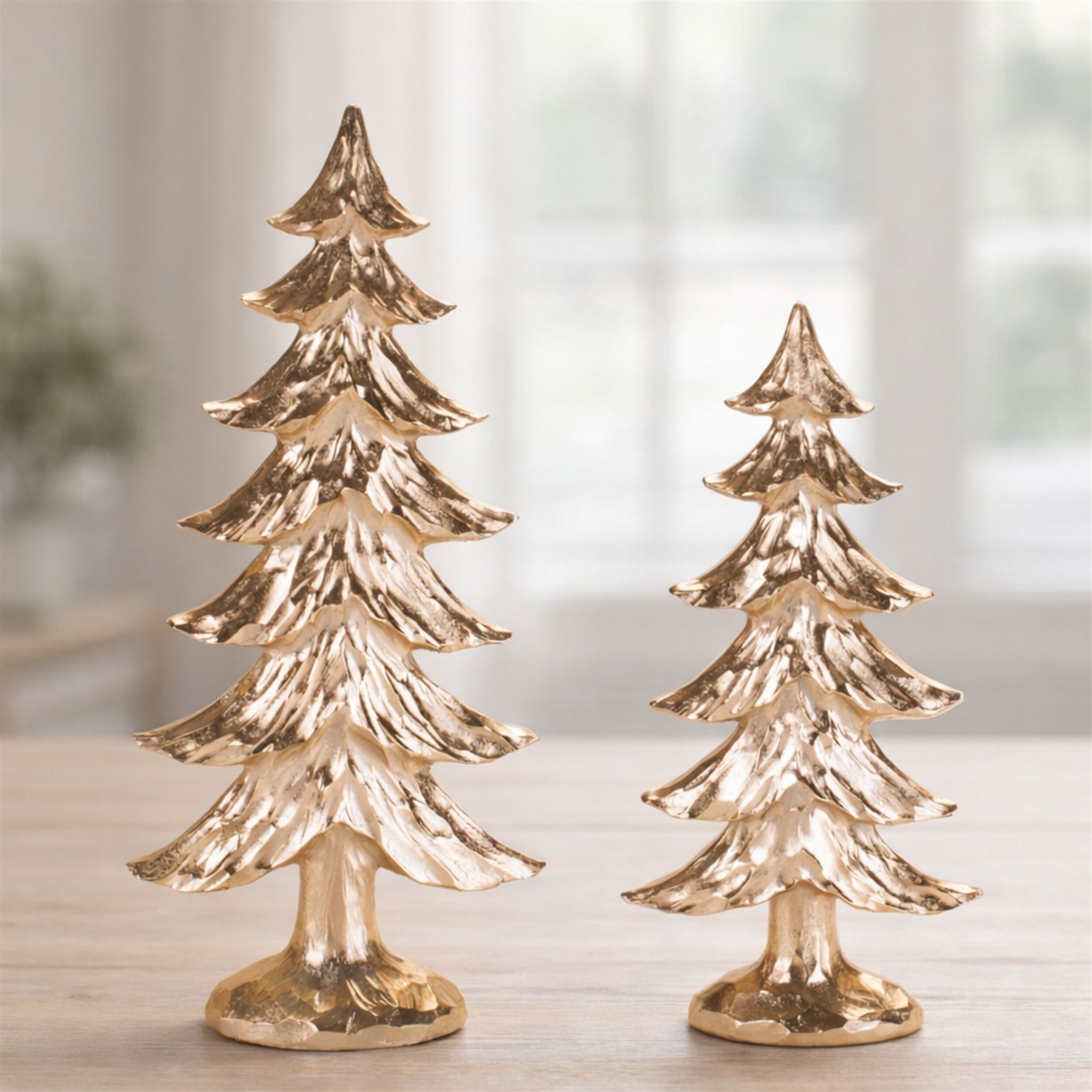 Metallic Pine Tree (Set of 2), GOLD, alternate image number 2