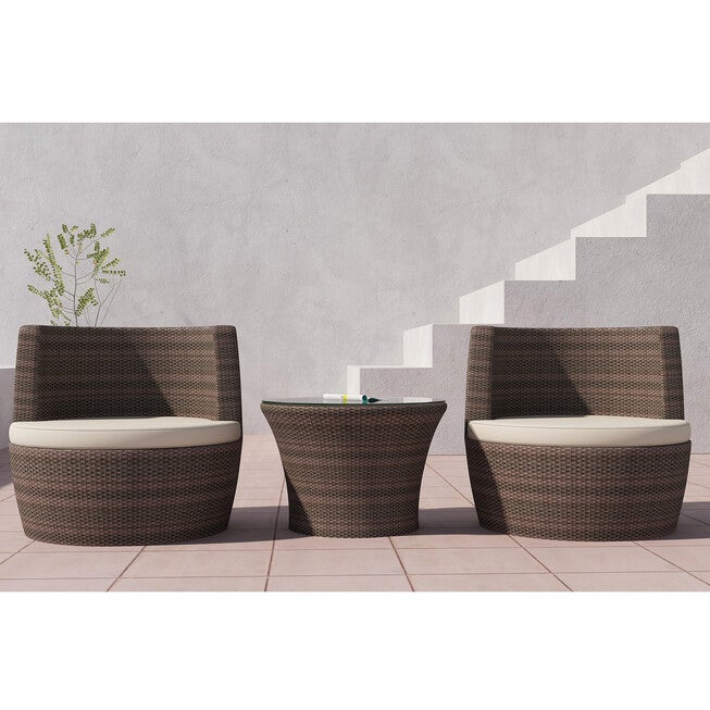 Flori 3 Pieces Non-Swivel Bistro Set with Cushions, , on-hover image number 1