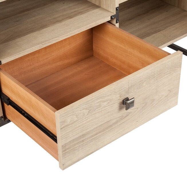 Langer Light Oak Media Console Mediaconsole, , alternate image number null
