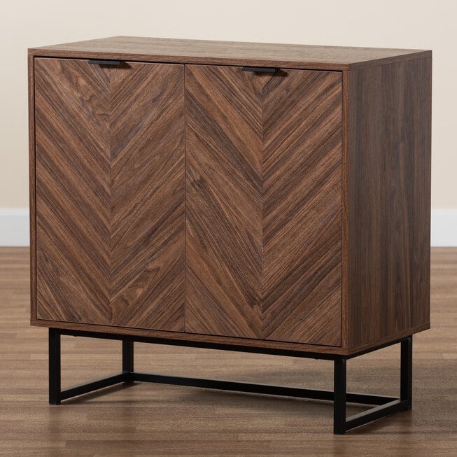 Sadia Modern Walnut Brown Finished Wood Storage Cabinet, , alternate image number 8