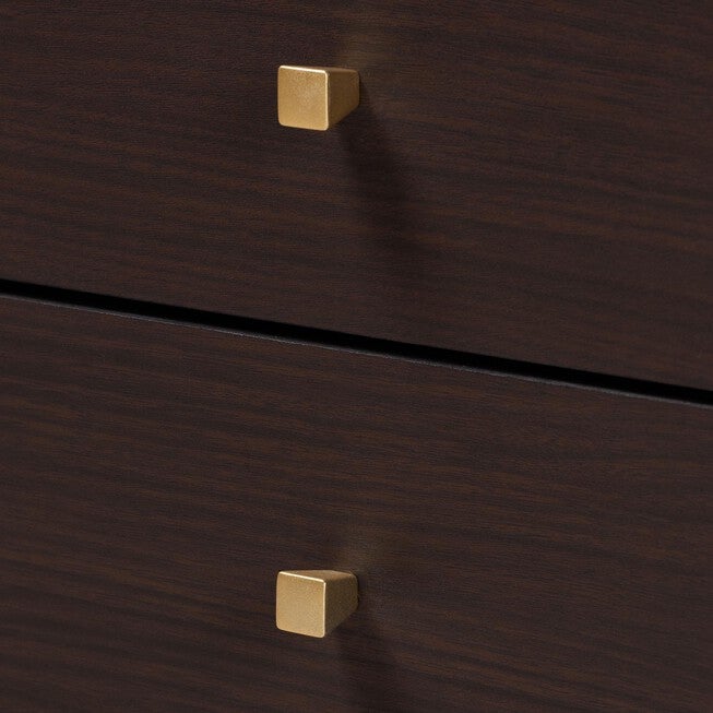 Norwood Modern Transitional Two-Tone Black And Espresso Brown Finished Wood 2-Drawer End Table, , alternate image number null