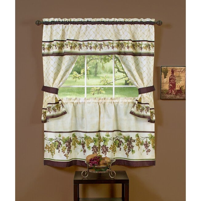 Tuscany Cottage Window Curtain Set, MULTI, hi-res image number 0
