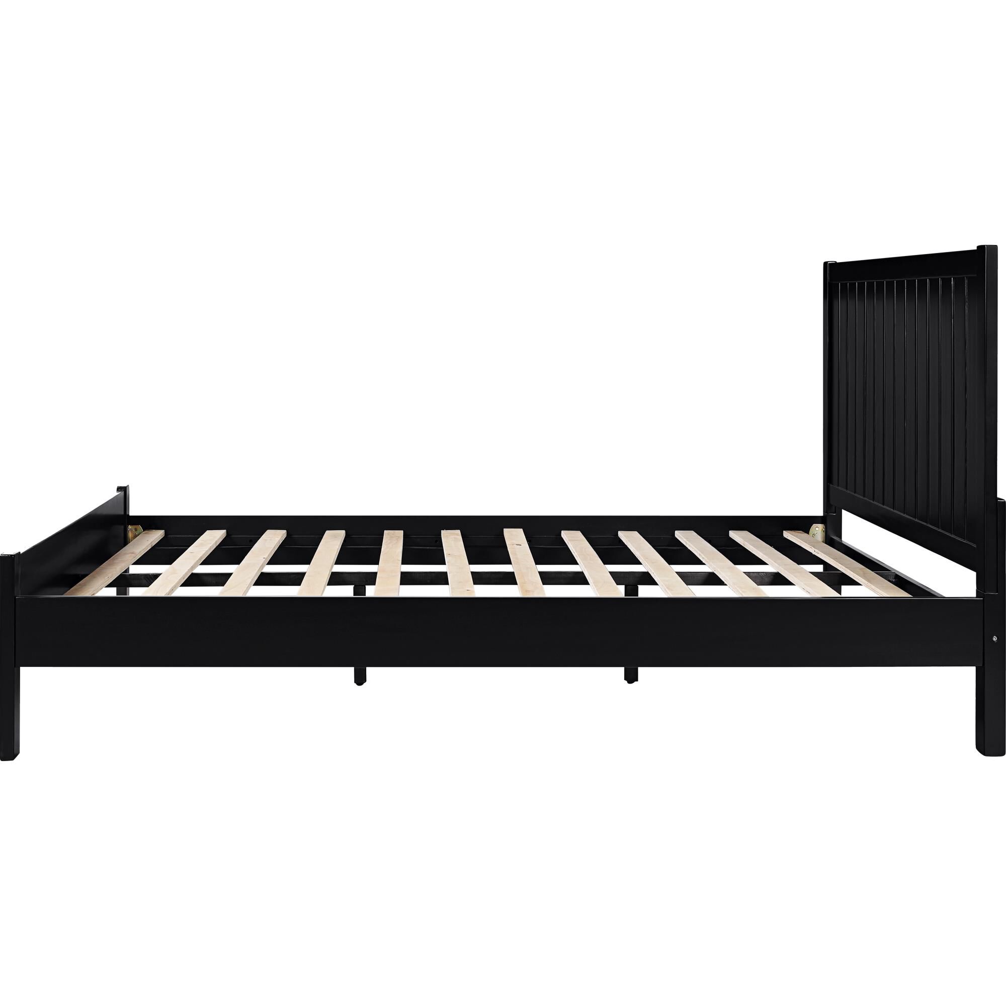 Graham Wooden Platform Bed in Black, Queen, BLACK, alternate image number 5