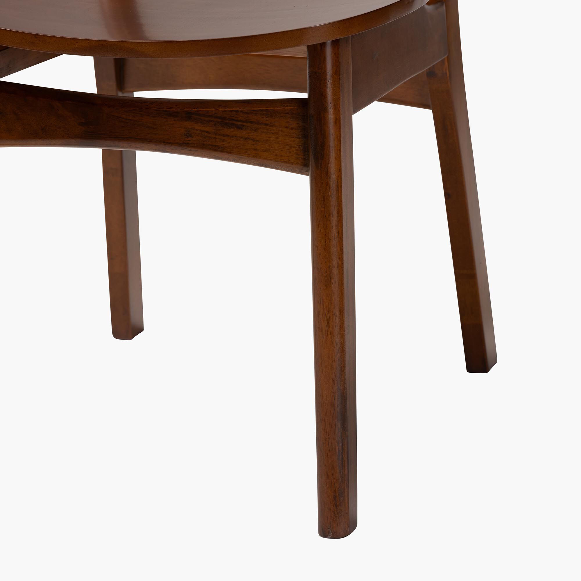 Hesper Mid-Century Modern Walnut Brown Finished Wood and Rattan 2-Piece Dining Chair Set, BROWN, alternate image number 6