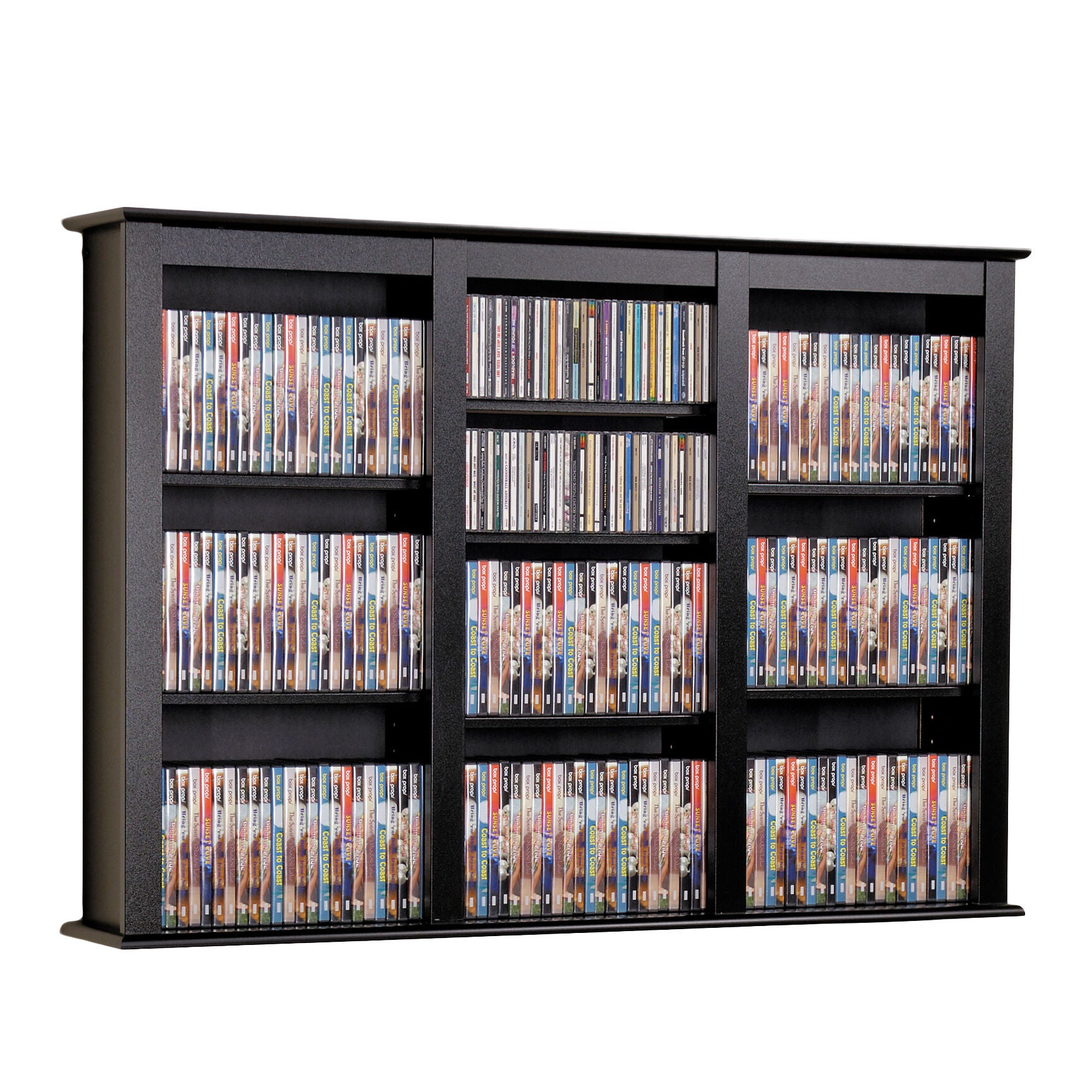 Triple Wall Mounted Multimedia Storage , , on-hover image number 1
