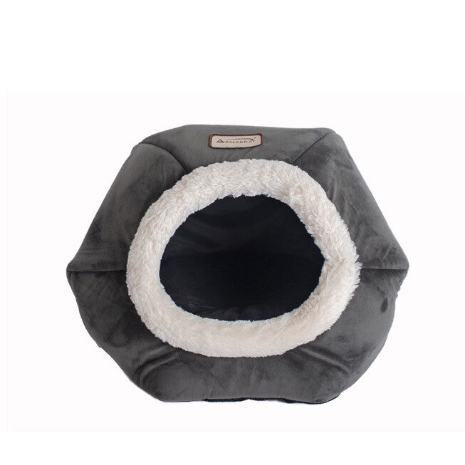 Gray Velvet Cat Bed, , alternate image number 4
