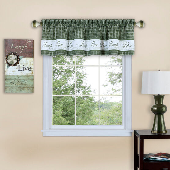Live, Love, Laugh Window Curtain Valance - 58x14, , alternate image number null