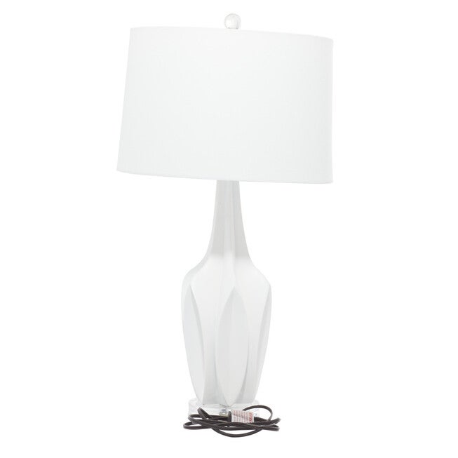 White Polystone Coastal Accent Lamp, , on-hover image number 1