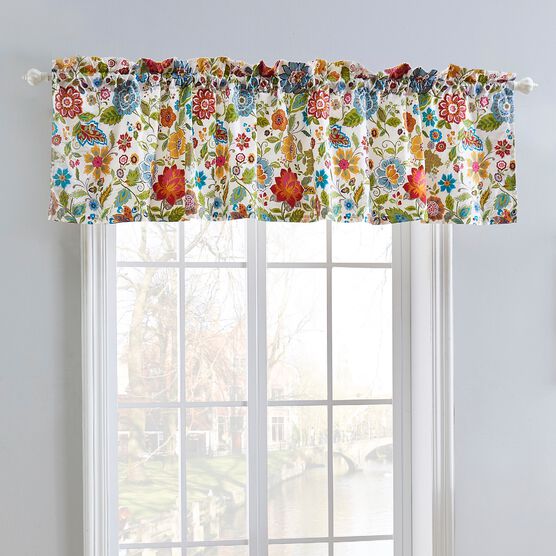 Astoria Spice Window Valance , WHITE, hi-res image number null