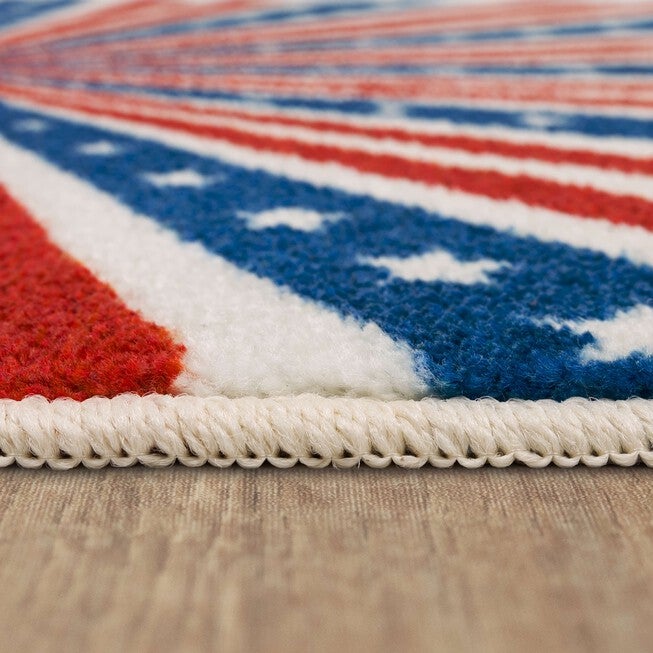American Stripes Blue Kitchen Rug, , alternate image number 4