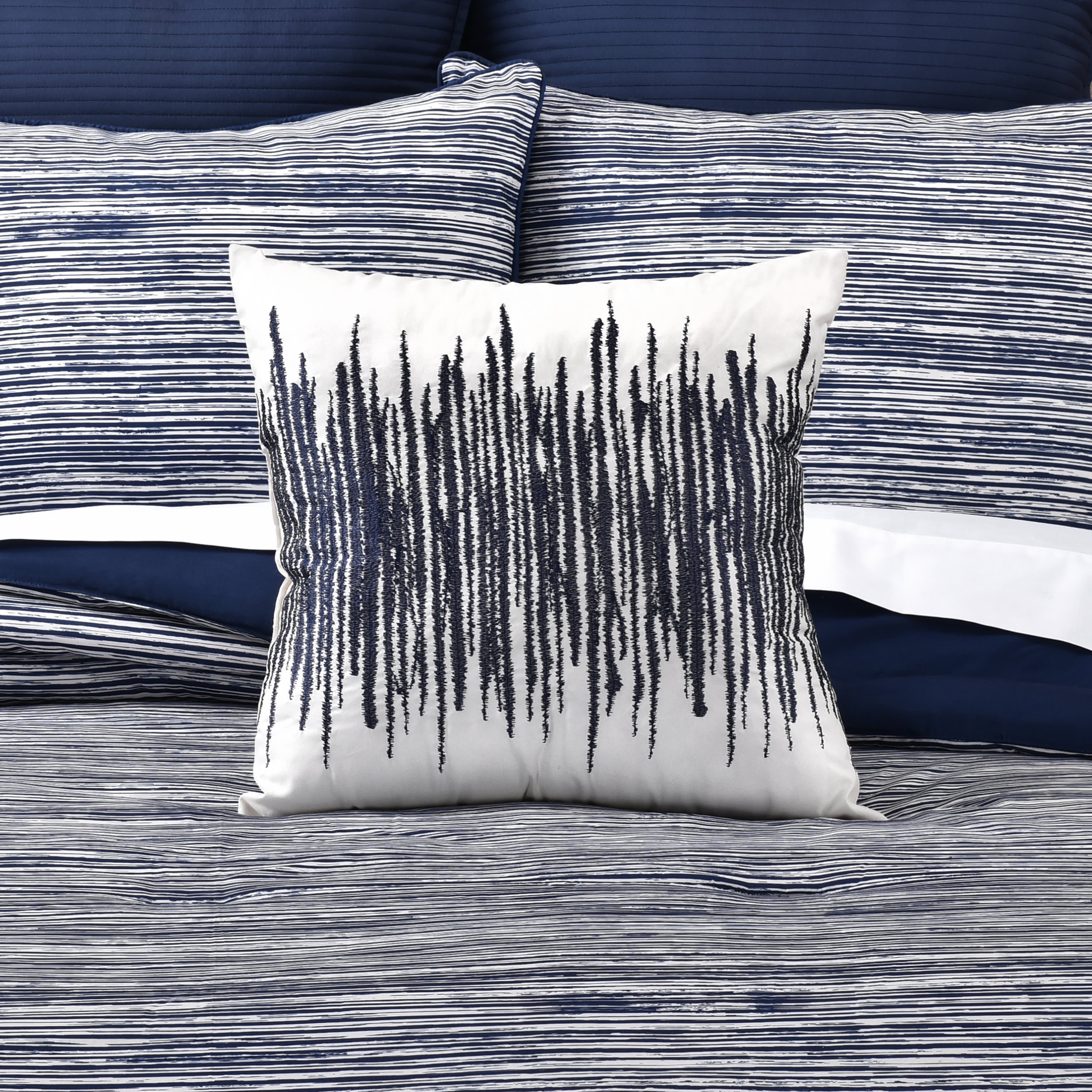 Dalton 18 Inch Square Decorative Throw Pillow, NAVY, alternate image number 1