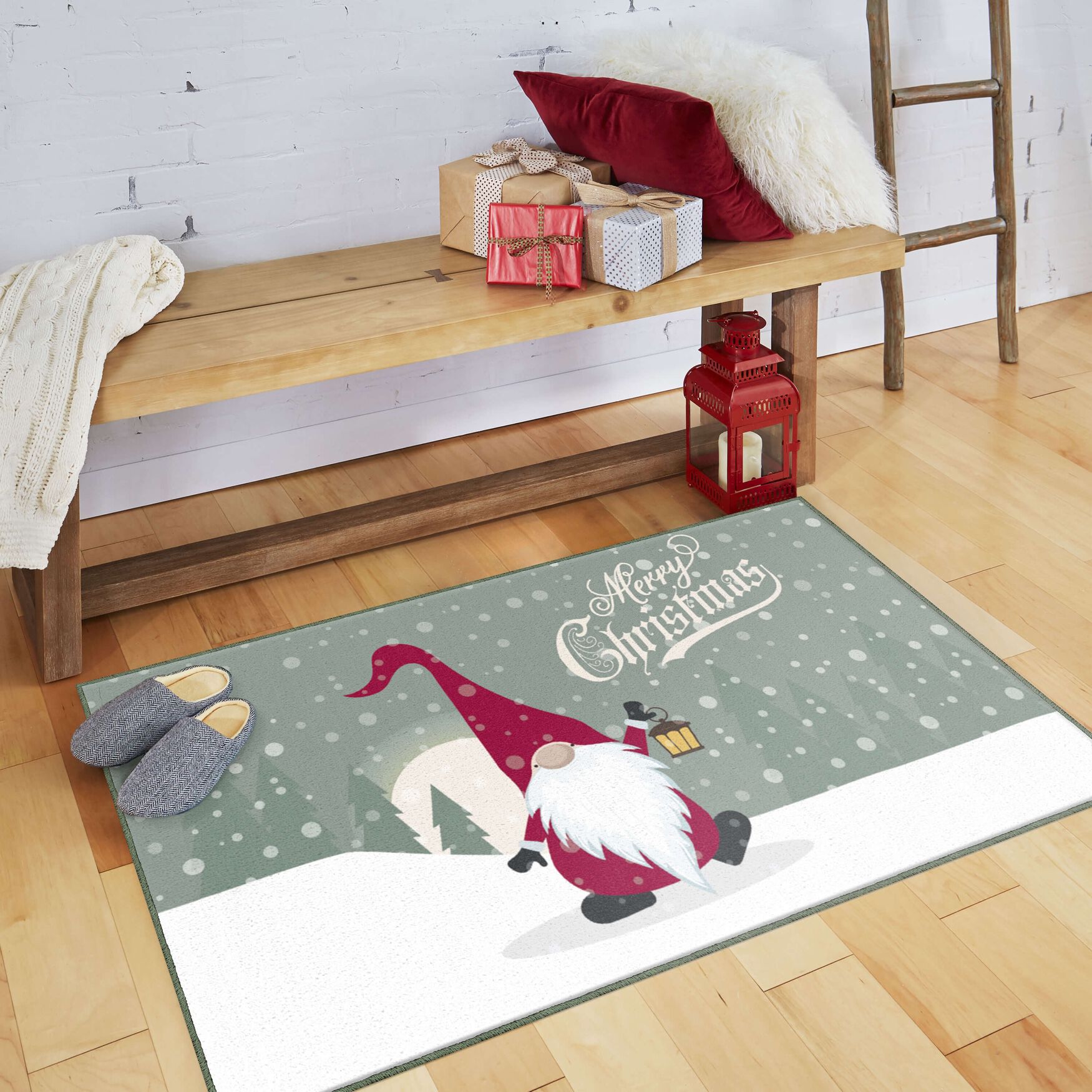 Merry Gnome Multi Kitchen Rug, , alternate image number 4