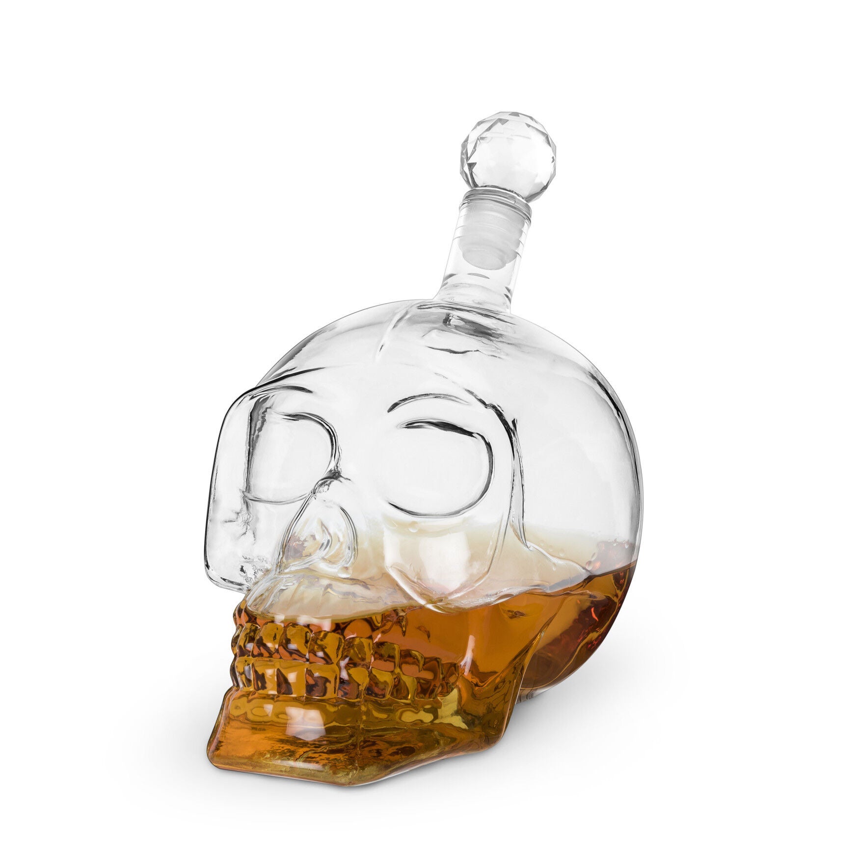 Skull Liquor Beverage Decanter, CLEAR, hi-res image number 0