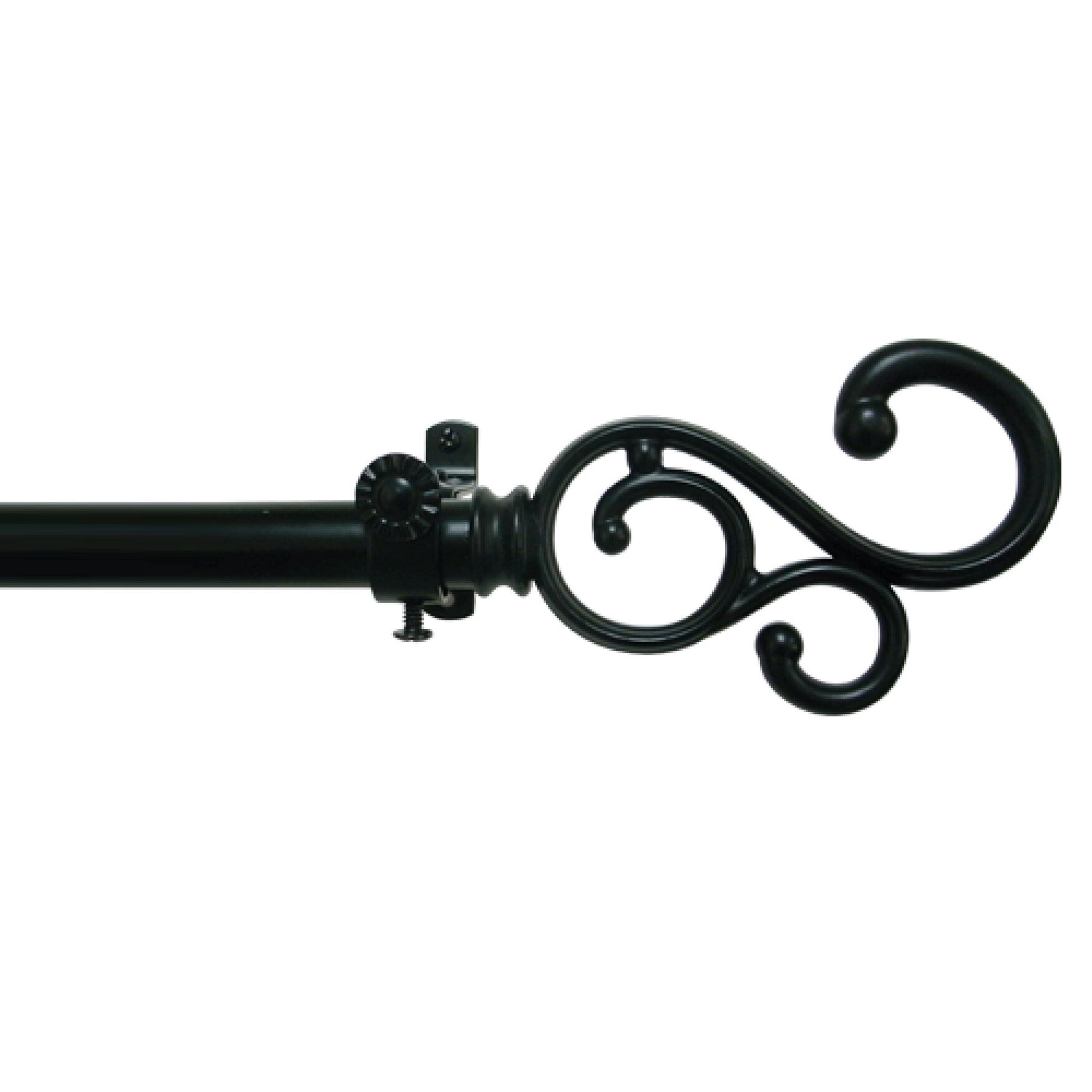 Buono Ii Decorative Rod And Finial Medley, BLACK, hi-res image number 0
