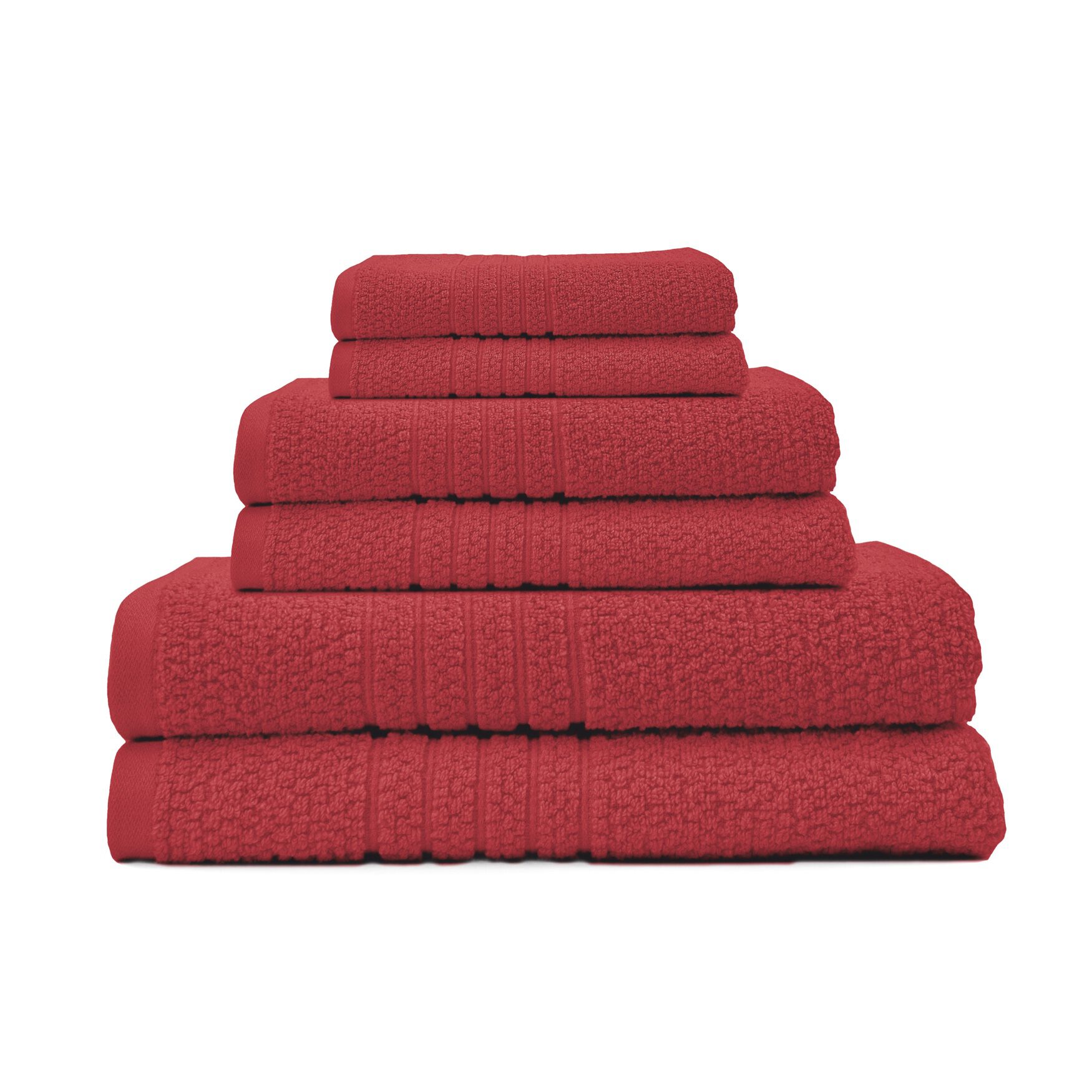 Softee 6-Pc. Towel Set, RED, hi-res image number 0