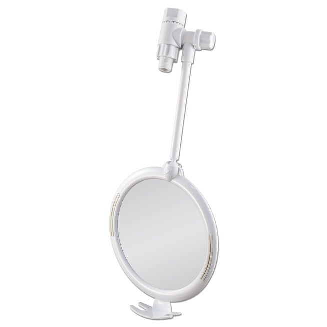 Telescoping Fogless Shower Mirror, WHITE, hi-res image number null