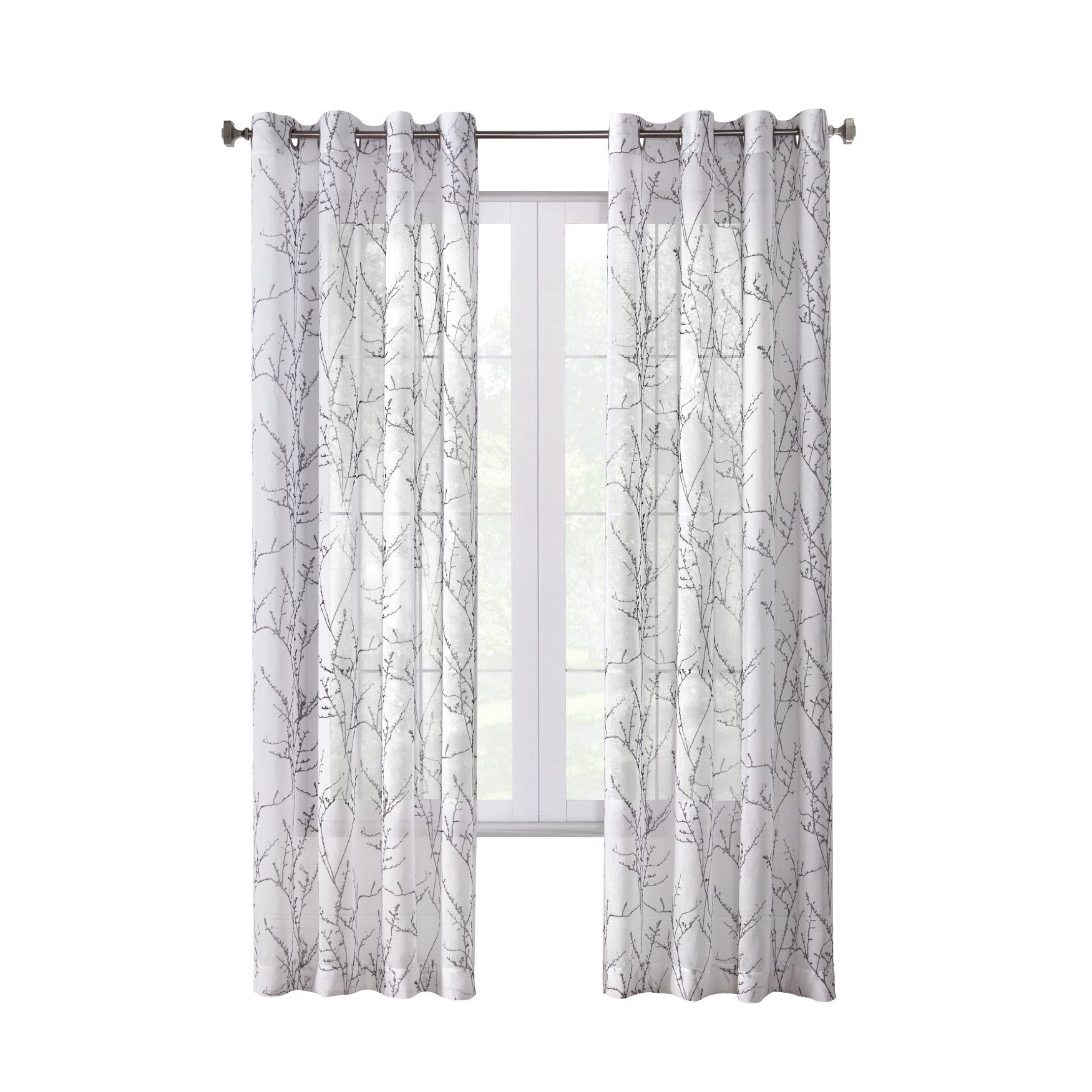Liberty Light Filtering Grommet Curtain Panel, , on-hover image number 1