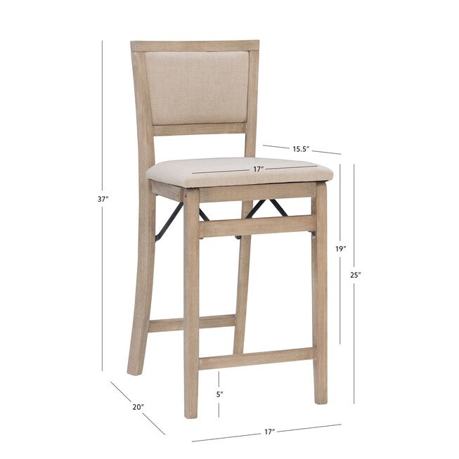 Keira Grey Wash Pad Back Folding Cnter Folding Stools, , alternate image number null