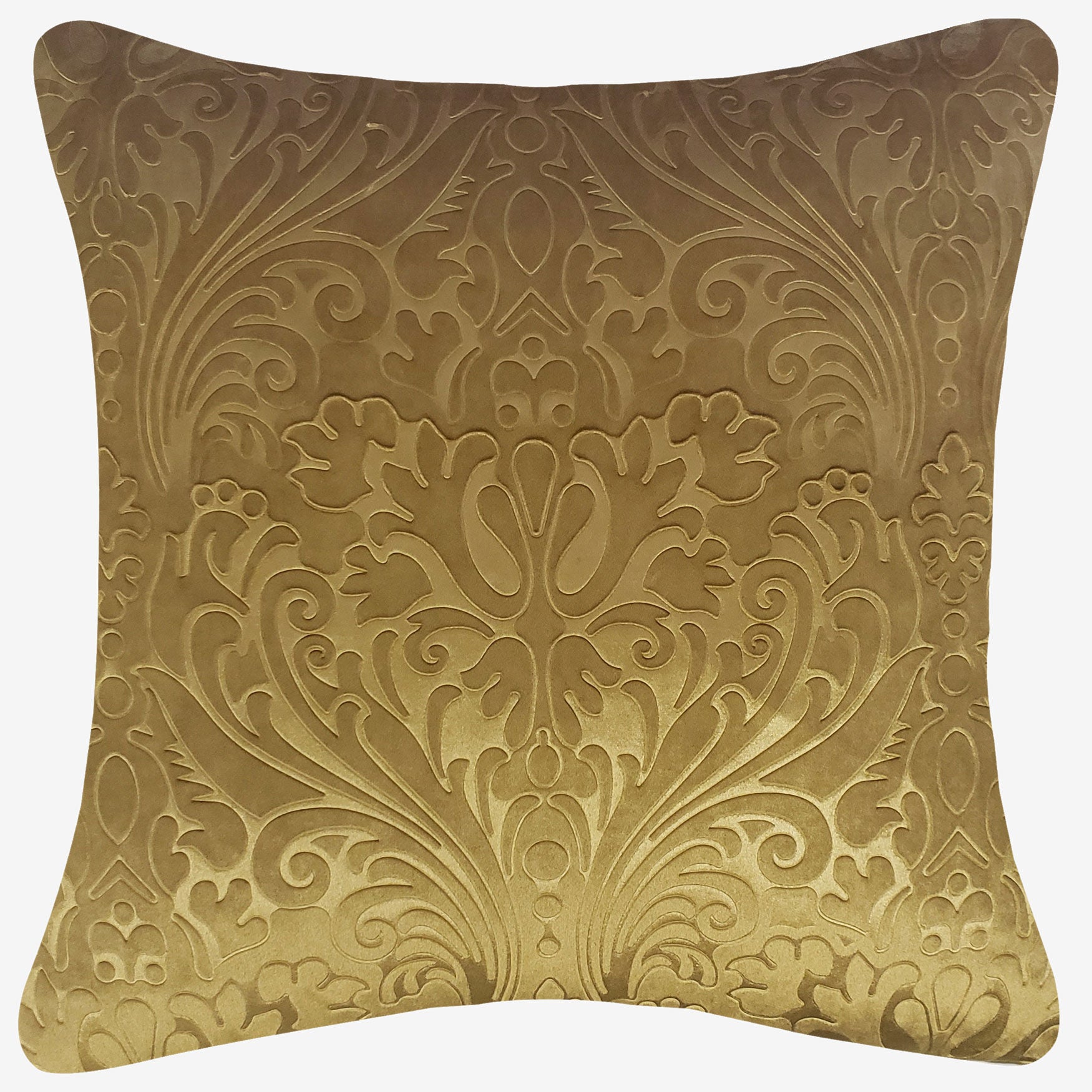 Embossed Panne Velvet Decorative Pillow, GOLD, hi-res image number 0