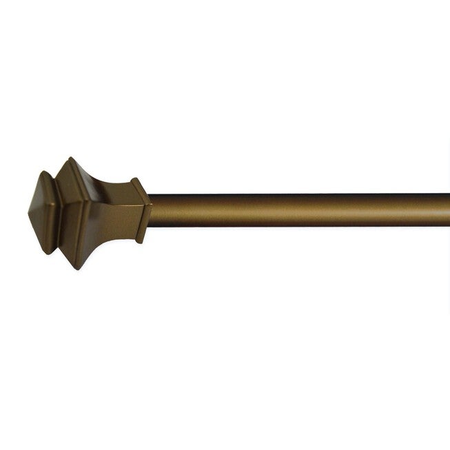 28 inches-48 inches Rod set with Square Finial, GOLD, hi-res image number null