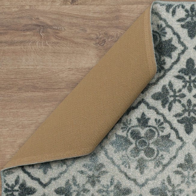 Diamond Ornament Grey Kitchen Rug, , alternate image number 2