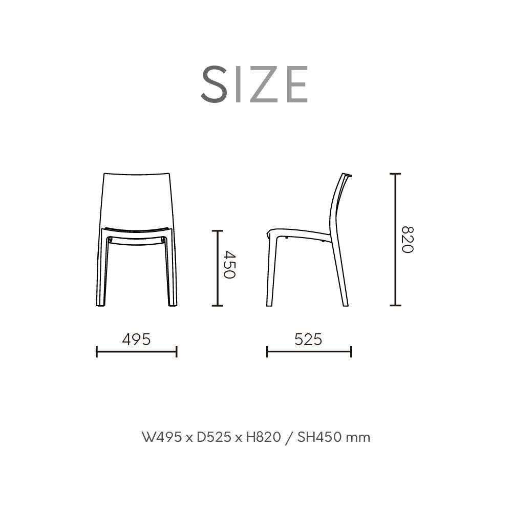 Set of 2 Sensilla Stackable Outdoor Dining Chairs, WHITE, alternate image number 4