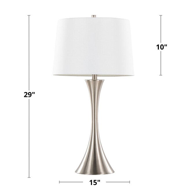 Lenuxe 29 inches Metal Table Lamp - Set Of 2, , alternate image number null