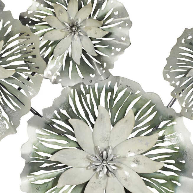 Grey Metal Eclectic Floral Wall Decor, , alternate image number 3