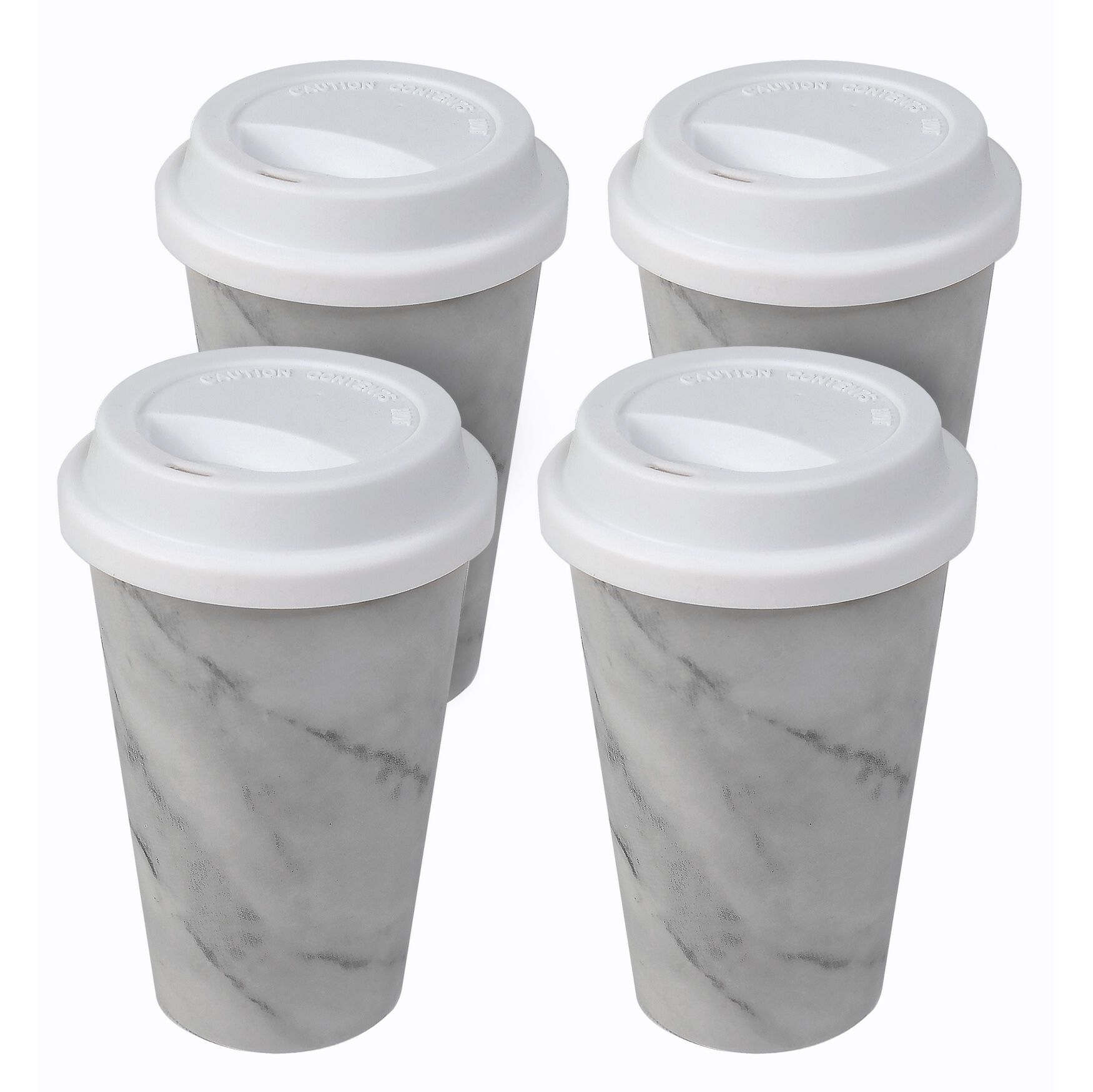 Modern Marble Travel Mug - Set Of 4, O, hi-res image number 0